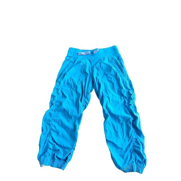Ivivva lululemon girls Sz 10 blue live to move crop ruched pants - Picture 1 of 8
